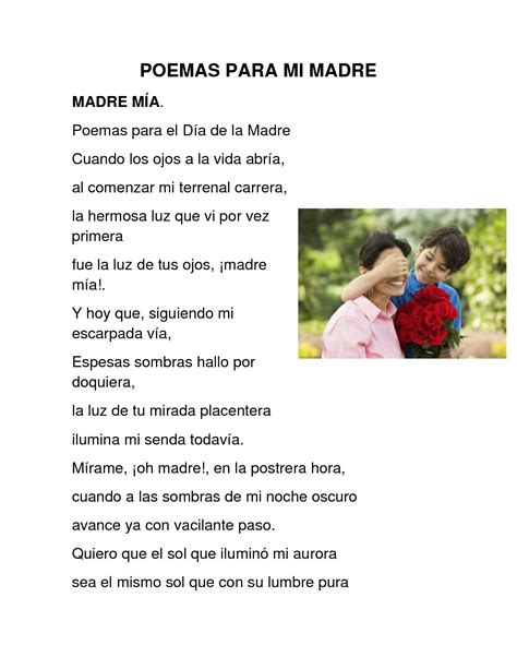 Sabor Conquistar Tranquilo Poemas De Amor Para Mi Madre Querida