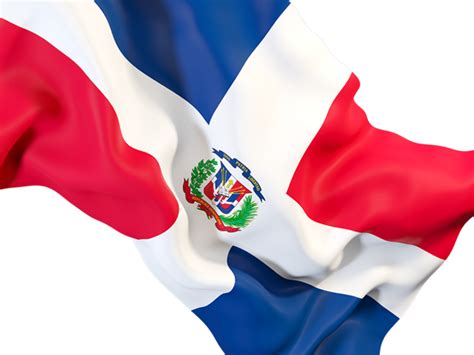 Waving Flag Closeup Illustration Of Flag Of Dominican Republic