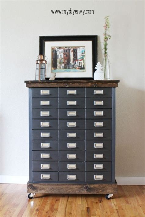 How to spray paint metal file cabinet. 3 Genius Ways to Use an Old Filing Cabinet. | Painting ...
