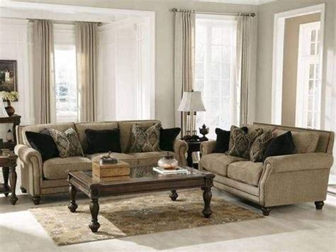 Middleton Traditiona Tan Chenille Sofa Couch Loveseat Set Living Room