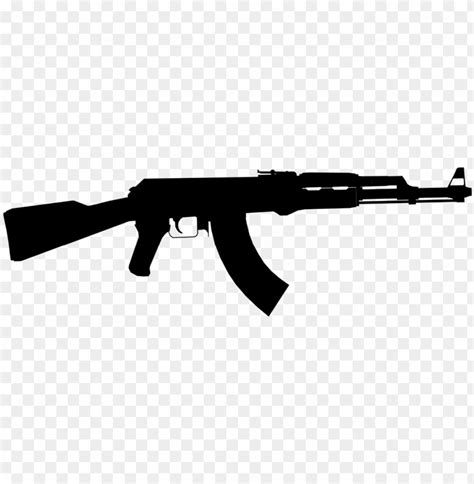 Free Download Hd Png Weapons Gun Silhouette Ak 47 Png Transparent