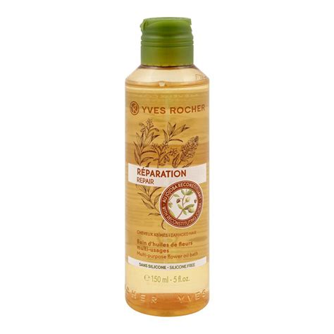The product boasts natural ingredients like jojoba shrub and other popular cosmetic oils. Order Yves Rocher Repair Multi-Purpose Flower Oil Bath ...