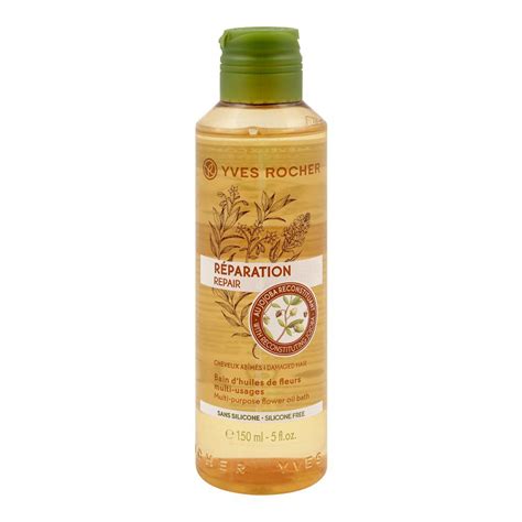 The brand has been around for over 50 years so you know we have formulated with babassu oil and macadamia oil, this product repairs very dry or damaged hair. Order Yves Rocher Repair Multi-Purpose Flower Oil Bath ...