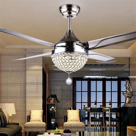 Best crystal chandelier ceiling fan of 2019. Crystal Chandelier Ceiling Fan | Light Fixtures Design Ideas