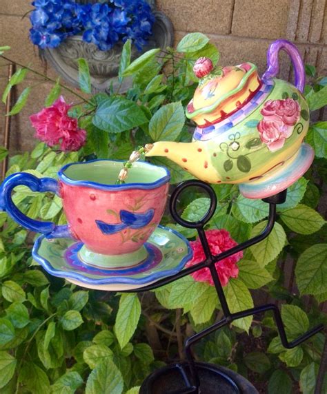 Be My Guest Teapot Cup And Saucer This Fun Piece Would Be Great For Inside The Home Or