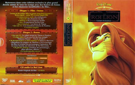 Jaquette Dvd De Le Roi Lion V2 Cinéma Passion