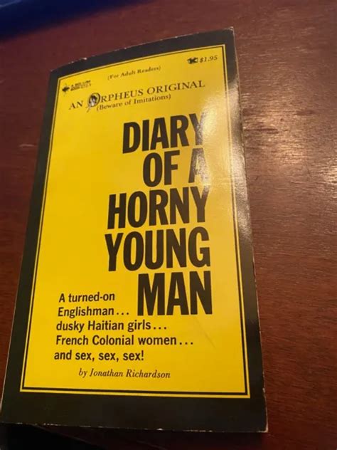 Diary Of A Horny Young Man Vintage 1970 Adult Pulp Erotica Sleaze 15900 Picclick