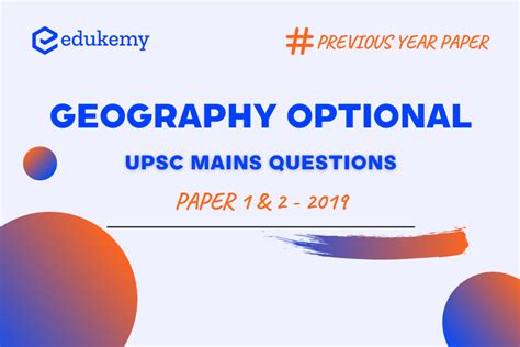 Upsc Mains 2019 Geography Optional Previous Year Paper Edukemy