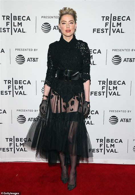 Glam Amber Heard 33 Was Snapped At The Tribeca Film Festival Debut