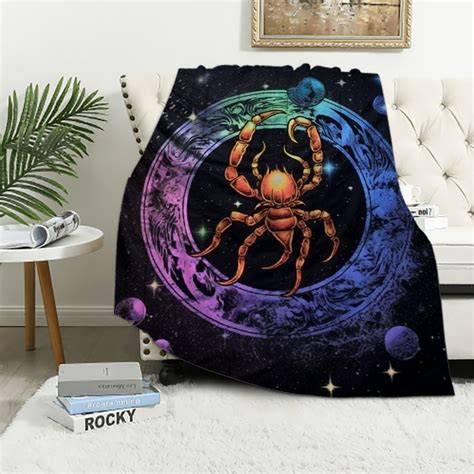 jeuxus scorpio constellation blanket zodiac sign throw blanket astrology flannel throw blanket