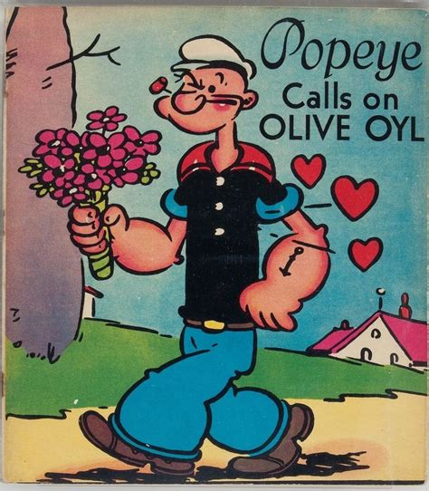 Its Love Popeye Calls On Olive Oyl 1937 Picture Book Cartoon Books