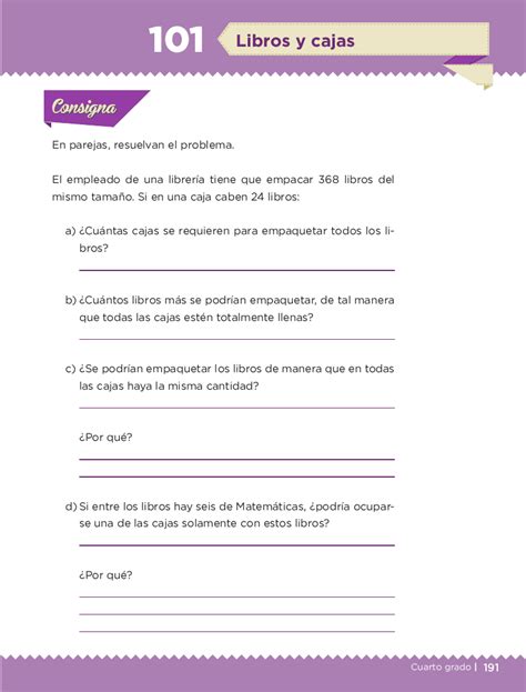 Para eso su papá don pancho lo llevo a la. Libros y cajas - Desafíos matemáticos 4to Bloque 5 ~ Apoyo ...