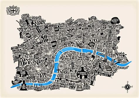 London Map Poster Karte Von London Poster England