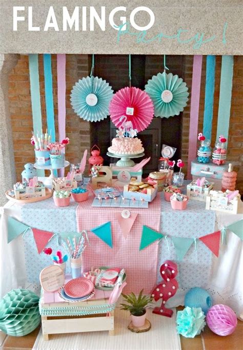 Decoración de mesas para fiestas, parte 1. Flamingo Party para Niños | Decoración de fiestas ...