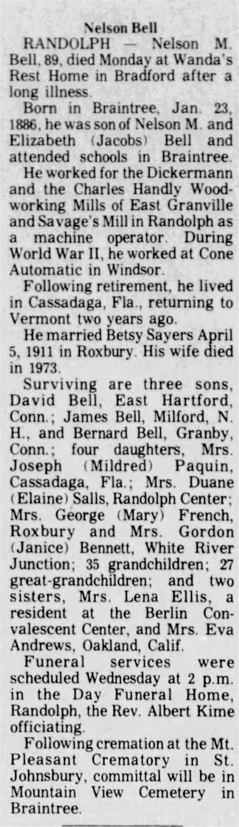 Nelson Mose Bell Jr. (1886-1975) - Find a Grave Memorial