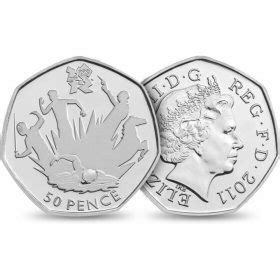 The modern pentathlon is an olympic sport that comprises five different events; Modern Pentathlon 50p Coin based on Olympic sports design ...