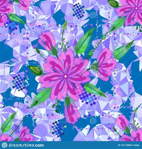 Amazing Seamless Floral Pattern With Bright Colorful