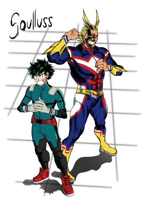 Deku And All Might By Soulluss On Deviantart