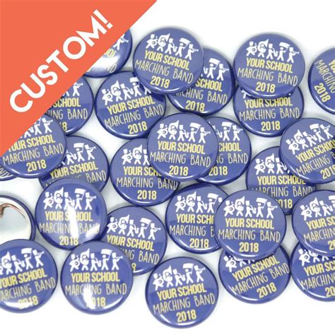 Custom Marching Band 1 Inch Pin Back Buttons By Fortheloveofguard On