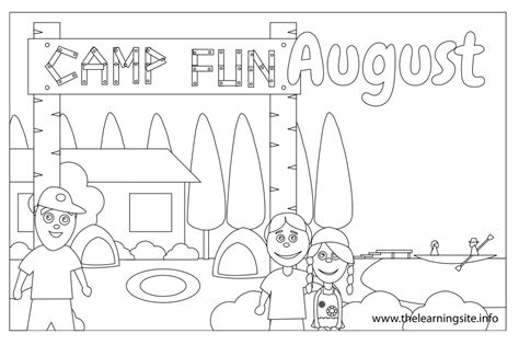 August coloring pages to download and print for free