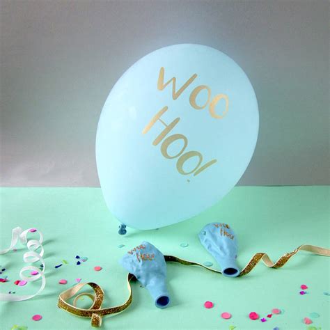 Woo Hoo Metallic Printed Balloons Pack Of Six By Hoobynoo