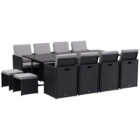 Salon de jardin avec la livraison en 1 jour avec fnac+. Salon de jardin résine tressée "Chicago 8" + 2 poufs ...