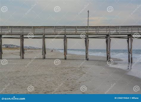 Ocean Isle Beach Pier On The Atlantic Ocean Of North Carolina Stock