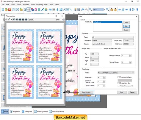 Birthday Card Maker Software Screenshots Birth Day Card Designer Program