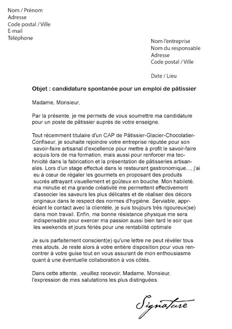 Lettre De Motivation Apprentissage Boulanger Patissier  Perodua q