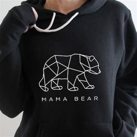 Mama Bear Hoodie Mama Sweatshirt Mom Hoodie Mom Life Etsy