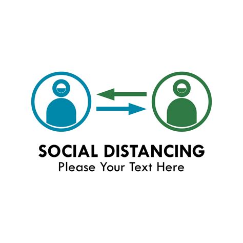 Social Distancing Logo Template Illustration 16754102 Vector Art At
