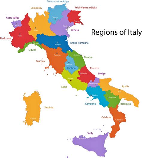 Italien liegt auf einer halbinsel. Italien Karte der Regionen und Provinzen - OrangeSmile.com