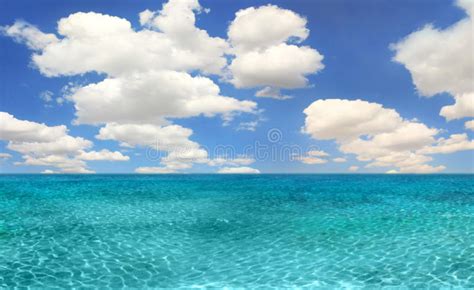 Ocean Beach Scene On A Bright Day Stock Photos Image