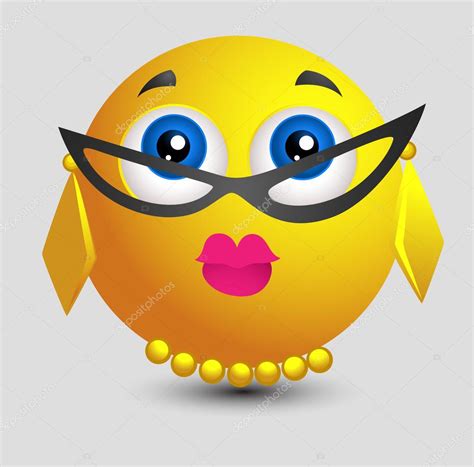 Teacher Look Emoji Smiley Lady Stock Vector Image By ©baavli 98051798