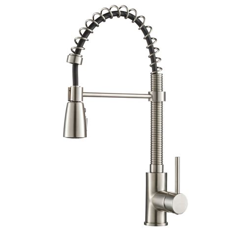 Kraus Commercial Style Kitchen Faucet With Spring Spout And 3 Function