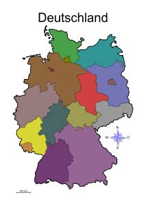 Umriss deutschland zum ausdrucken : Landkarten drucken mit Bundesländern, Kantonen, Hauptstädte, Weltkarte-Globus
