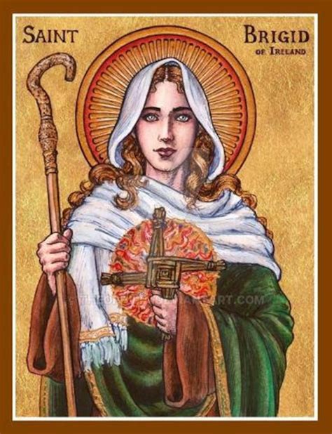 Blessed St Brigid Medal Patron Saint Of Ireland Available Etsy