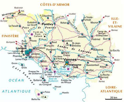 Il est proposé en formule 24h, 48h et 72h. Carte du Morbihan » Vacances - Arts- Guides Voyages