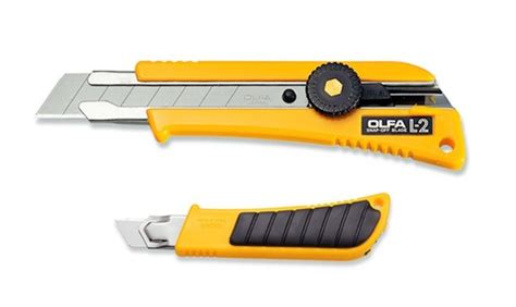 Olfa Rubber Grip Ratchet Lock Utility Knife L 2 Heavy Duty Blade