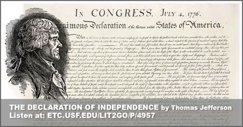 The Declaration Of Independence Historic American Documents Thomas