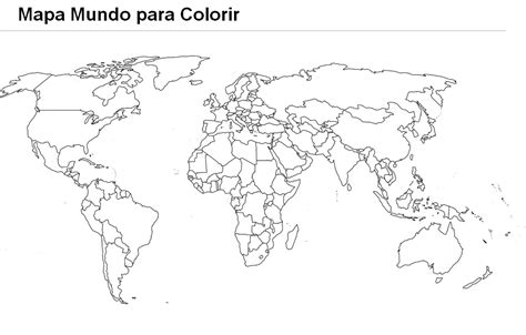 Blog Professor Zezinho Mapas Mundi Preto E Branco