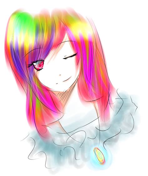 Rainbow Hair By Pomelonian On Deviantart