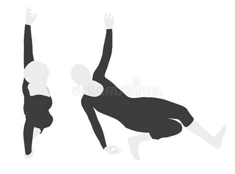Woman Silhouette In Sprawled On Back Pose Stock Vector Illustration