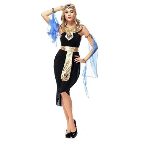 5pcs Sexy Egyptian Cleopatra Costume Adult Ladies Halloween Cosplay Greek Goddess Dress