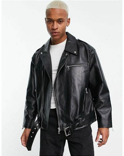 Asos Leather Jackets For Men Online Sale Up To 74 Off Lyst