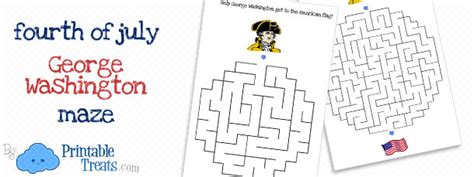 4th Of July Mazes — Printable