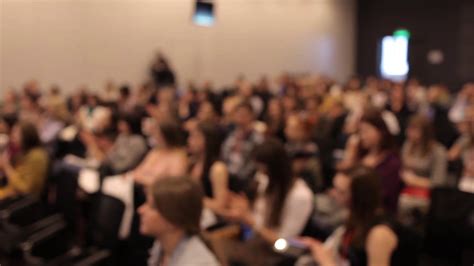 Blurred Conference Room With Crowd of People Stock Video Footage - Storyblocks