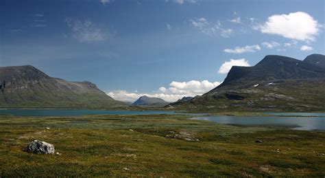 Landscape Mountains And River In Kungsleden Image Free Stock Photo