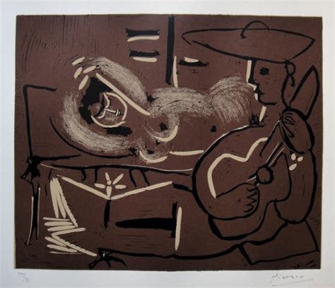 Pablo Picasso Hand Signed Linocut 1962 Lot 28