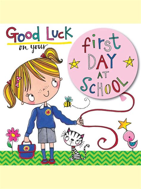 Good Luck On Your First Day At School Greeting Card By Rachel Ellen